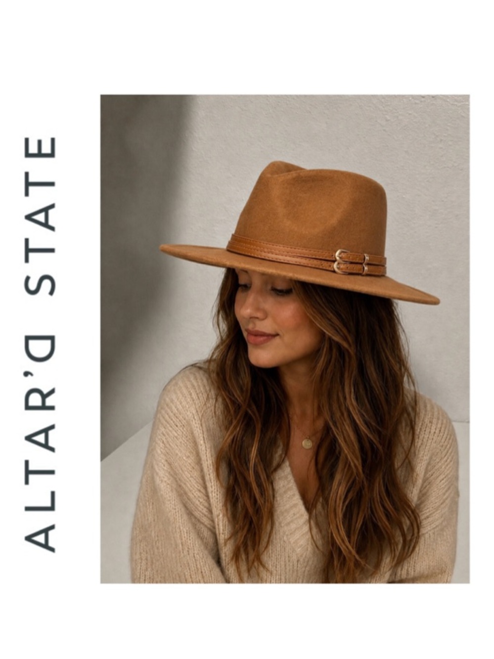 ALTAR’D STATE Wide Brim Rancher Hat in Vegan Felt NWT